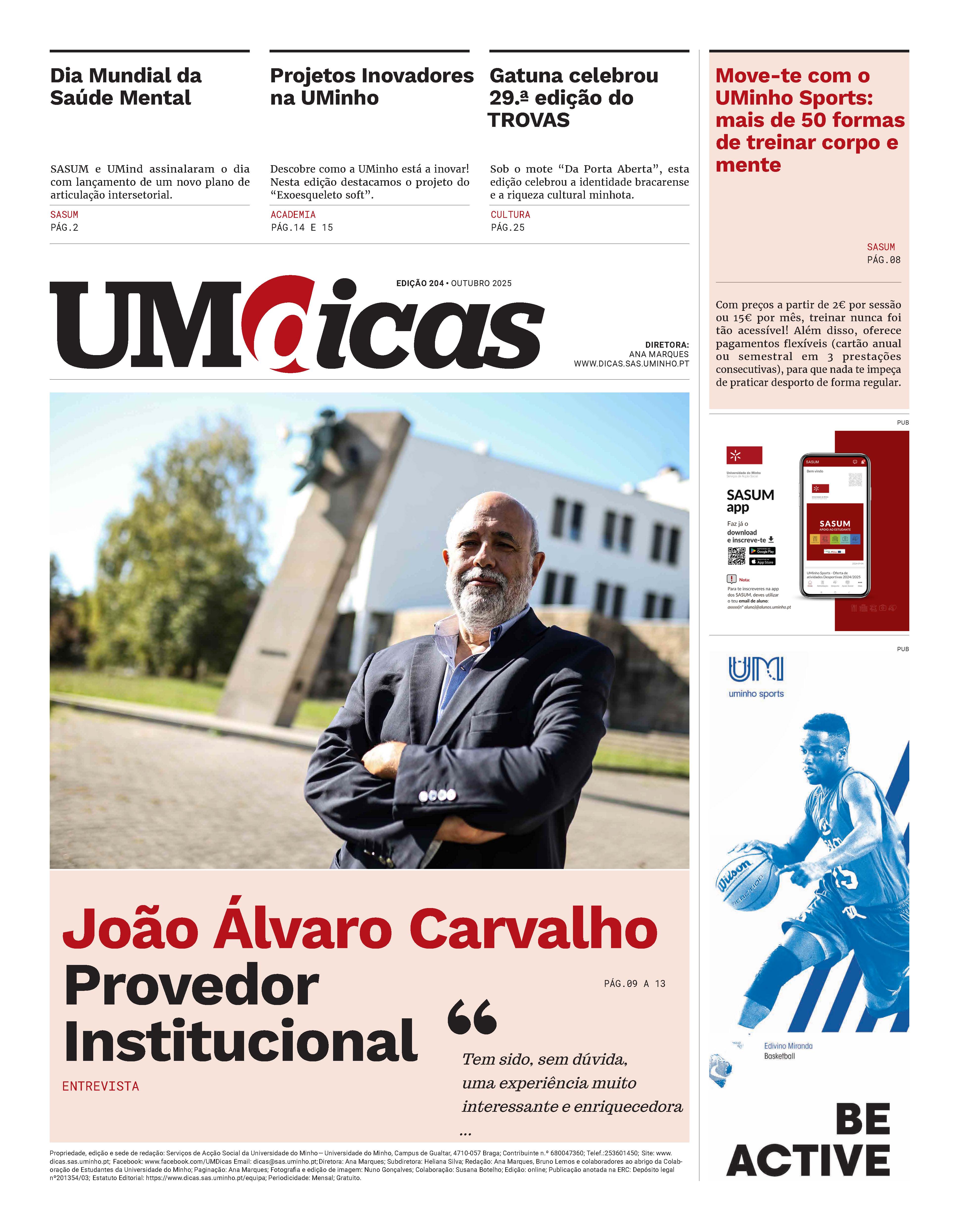 Capa do jornal UMdicas 204
