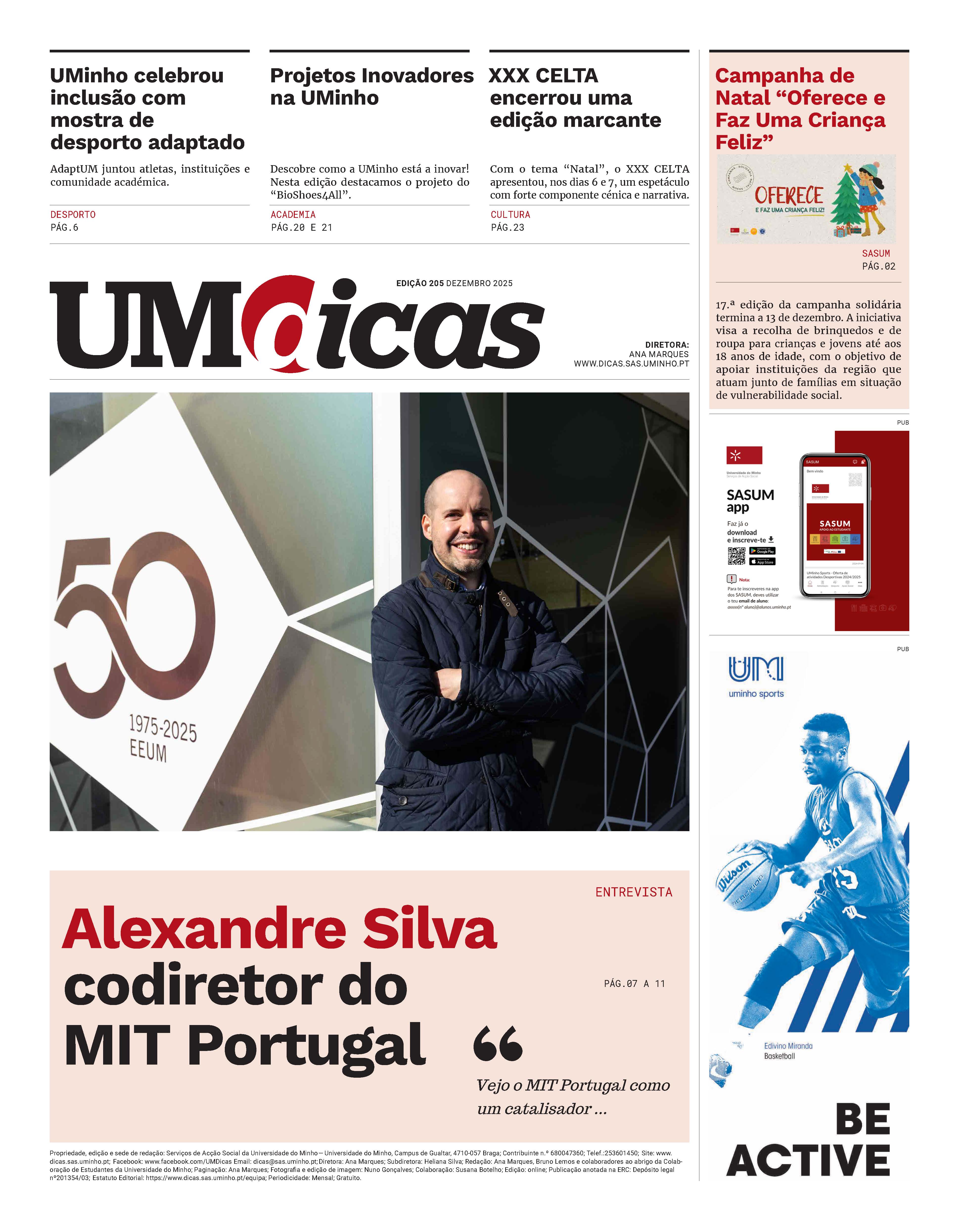 Capa do jornal UMdicas 205