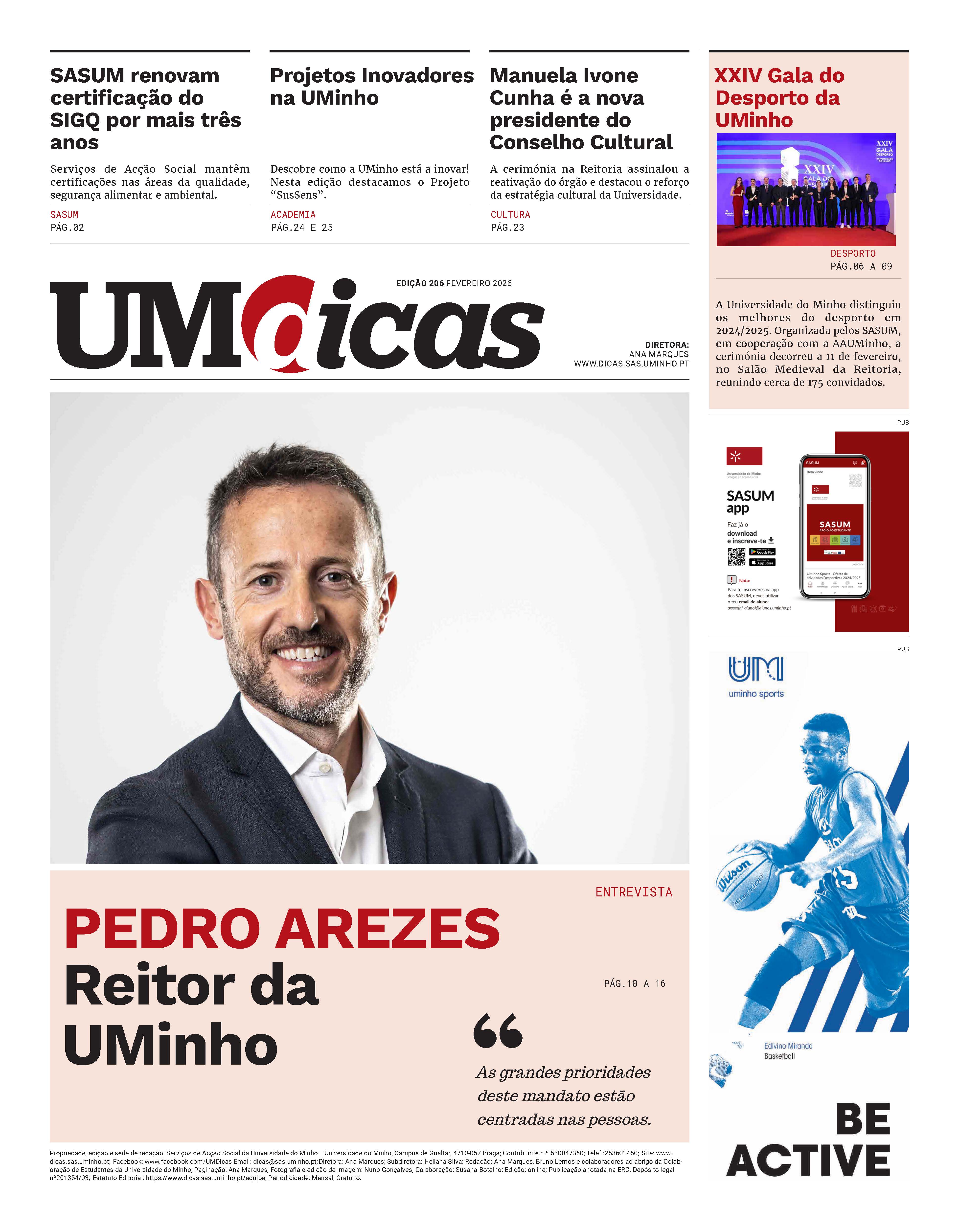Capa do jornal UMdicas 206