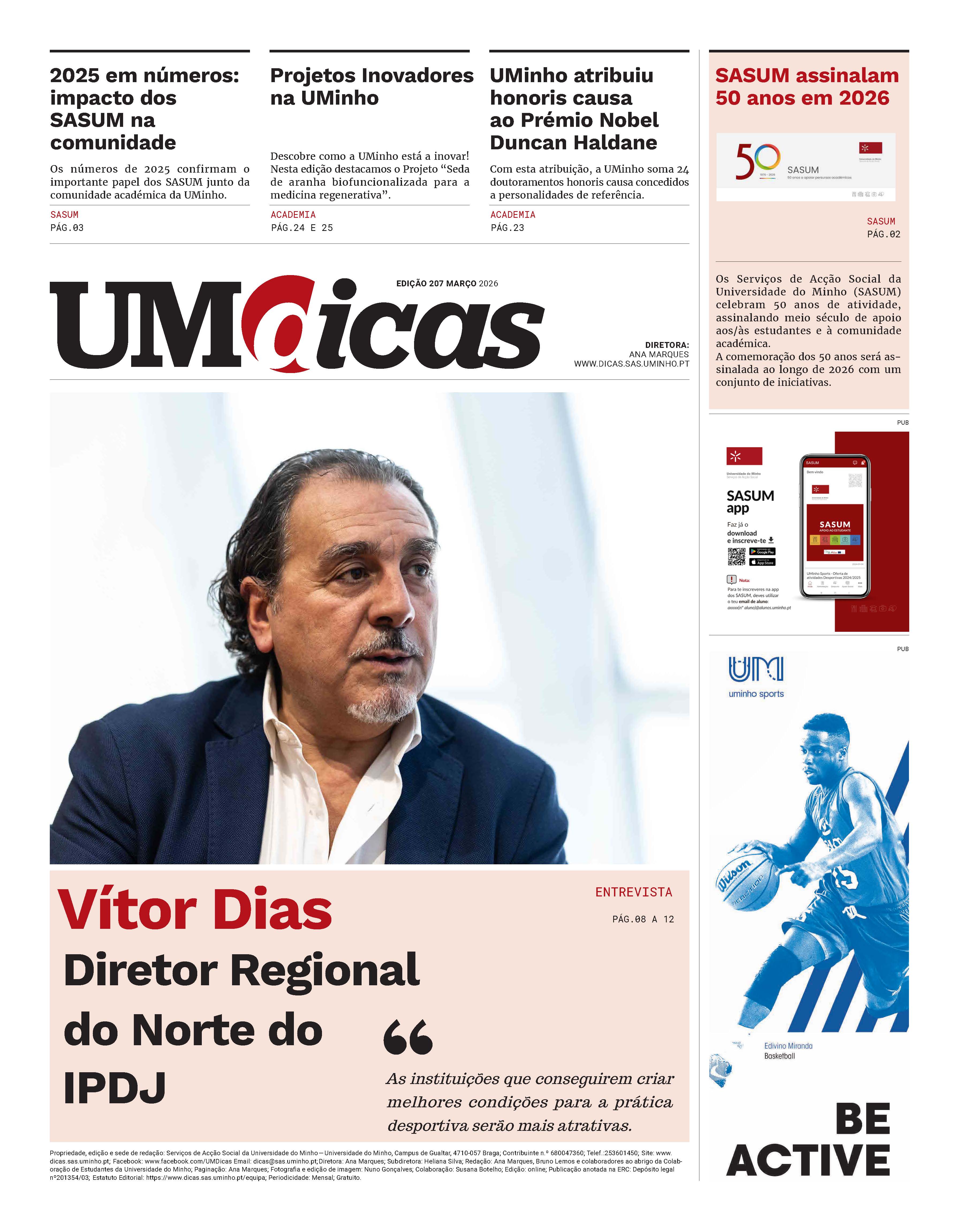 Capa do jornal UMdicas 207