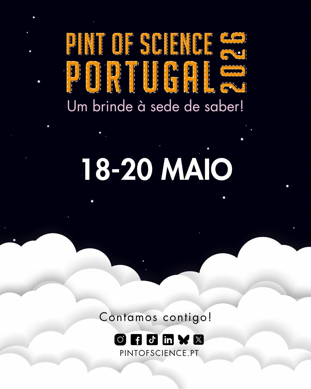 A imagem pode conter: Braga, Science, Festival Pint of Science com 12 investigadores nos bares
