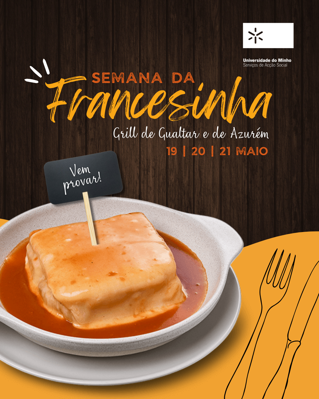 A imagem pode conter: Grill, Azurém, Gualtar, Francesinha